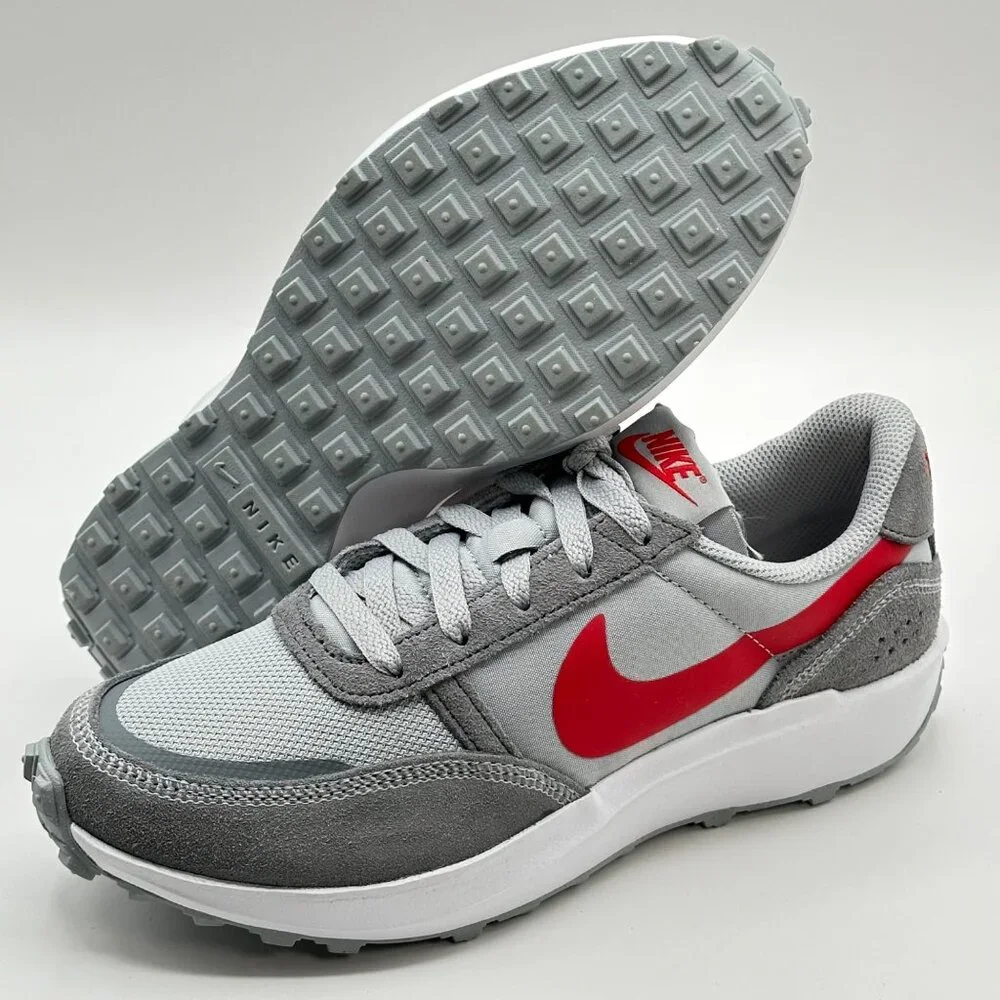 Nike Waffle NAV  Wolf Grey University Red FJ4195-004 Size Women's 7.5  / Men's 6 - Picture 6 of 12